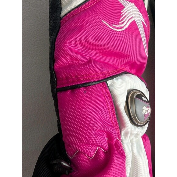 Choko Design Women's Pink Nylon Snowmobile Ski Gloves Size L Aero Tex Hot Thumb - Picture 7 of 8